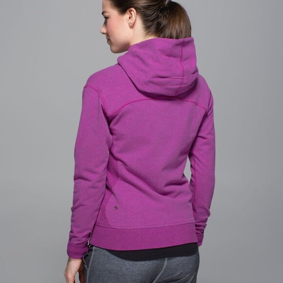Lululemon On The Daily Hoodie Heathered Marled Ultra Violet Size 2 - Picture 13 of 14